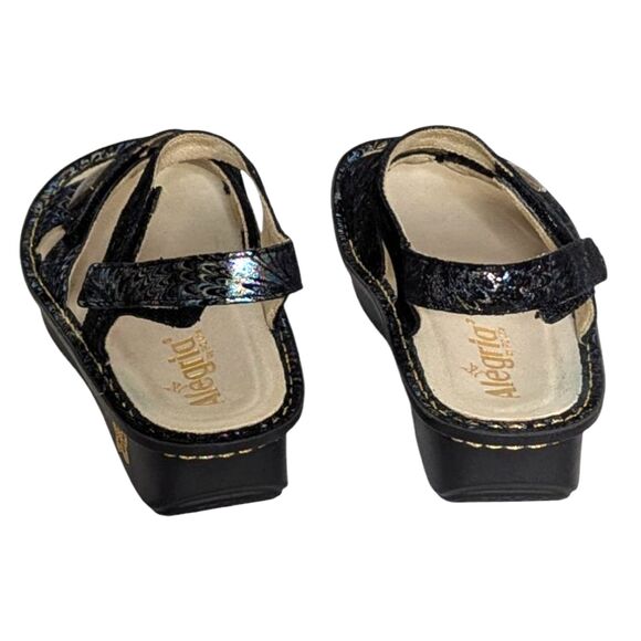 Alegria Lula Leather Adjustable Backstrap Sandals Glam Bam 37 US 7 Wide Width - Picture 5 of 16